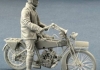 1/35 German Dispatch Rider Standing With A Motorcycle