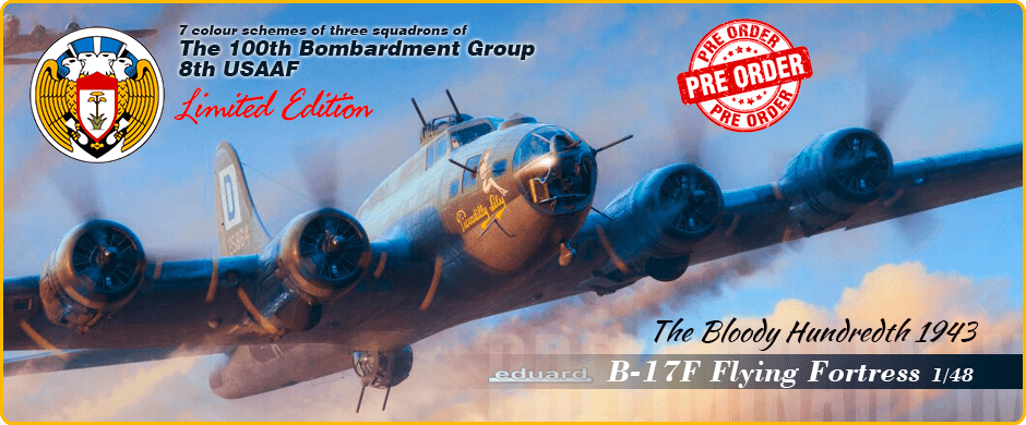 1/48 The Bloody Hundredth 1943 - USAAF Boeing B-17F Flying Fortress, 100th Bomb Group