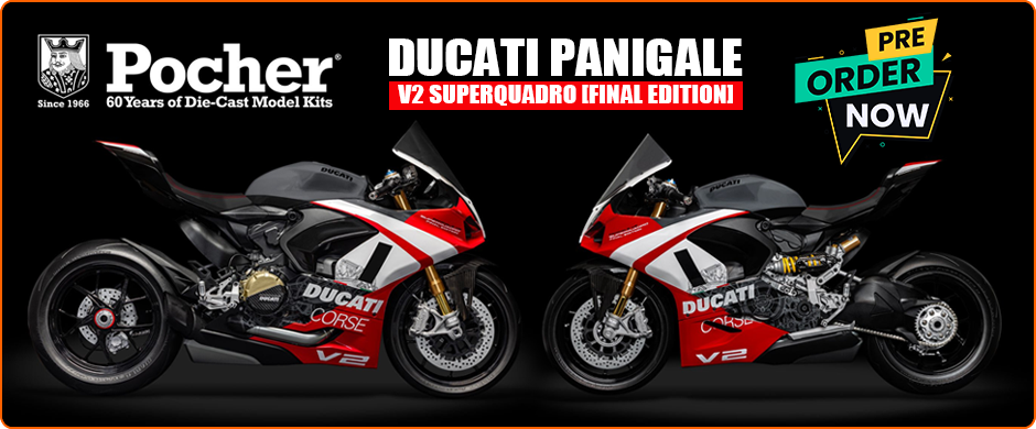 Pocher HK124 1/4 Ducati Panigale V2 Superquadro Final Edition Motorcycle