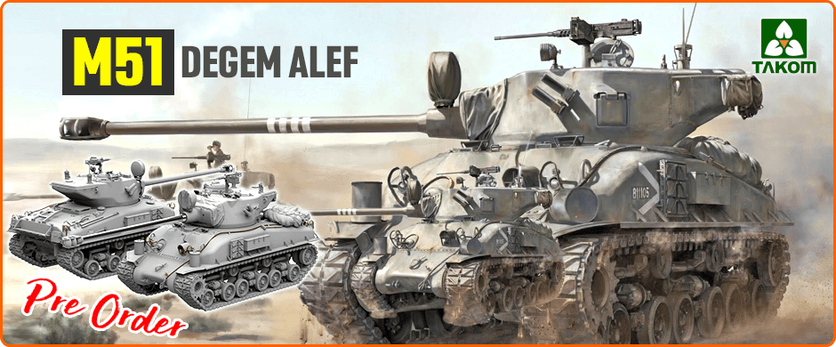 Takom 2208 1/35 M51 Degem Alef Sherman Medium Tank