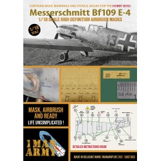 1/18 Messerschmitt Bf 109 E-4 Basic Markings and Stencil Masks for Hobby Boss kit