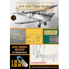 1/32 De Havilland DH. 82 'Tiger Moth' Markings and Stencil Masks for ICM kits