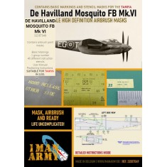 1/32 De Havilland Mosquito FB Mk.VI Airbrush Paint Masking for Tamiya kits