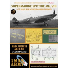 1/32 Supermarine Spitfire Mk. VIII Basic Markings and Stencil Masks for Tamiya kits