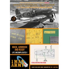 1/32 Hawker Typhoon Mk Ib Car Door Basic Markings and Stencil Masks for Airscale kit