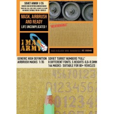 1/35 Soviet Turret Numbers Masking (5 Heights 6.0mm-9.5mm)