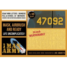 1/48 WWII USAAF Letters/Numbers Full/Stencil 24' Generic Masks