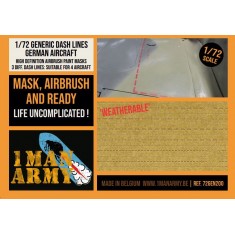 1/72 German Aircraft Generic Dash Lines Airbrush Paint Masks