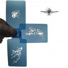 Airbrush Stencil Set #2 (3pcs, each 60mm x 40mm)
