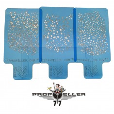 Medium Airbrush Stencil Set #4 (3pcs, each 90mm x 60mm)