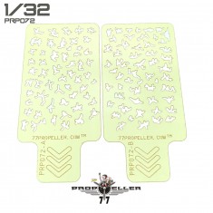 1/32 Italian Aircraft Camouflage Airbrush Template #1 (2pcs)