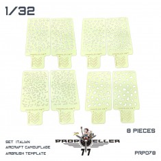 1/32 Italian Aircraft Camouflage Airbrush Template Set (8pcs)