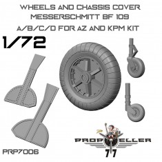 1/72 Bf 109A/B/C/D Wheels and Chassis Covers for AZ and KPM Kits