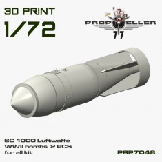 1/72 WWII German Luftwaffe SC 1000 Bombs (2pcs) for All Kits