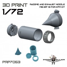 1/72 MiG-21F-13 Radome and Exhaust Nozzle for KPM Kit