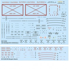 1/32 Mosquito External Stencils Decals