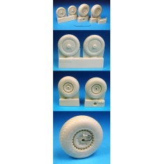 1/32 Messerschmitt Me 262 Main, Ribbed Hub Nose Wheels for Hasegawa/Trumpeter/Revell kits