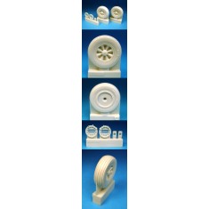 1/32 WWII F4U Corsair / F6F Hellcat Wheels - Stamped Hub