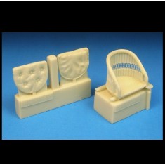 1/32 WNW Sopwith Camel Wicker Seat with Cushion (resin)
