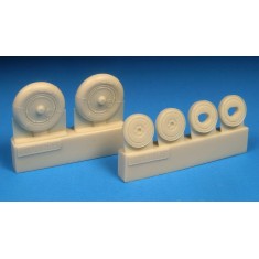 1/48 Bf 109G Wheels - Plain Hub, Smooth Tyres for Eduard/Zvezda/Hasegawa/Tamiya