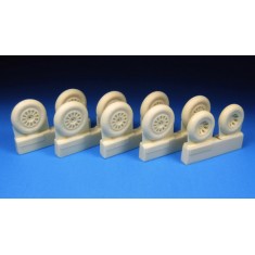 1/72 TU-22 Blinder Main and Nose Wheels Set (8 Main Wheels + 2 Nose Wheels)