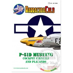 1/32 P-51D Mustang Cockpit Stencils and Placards