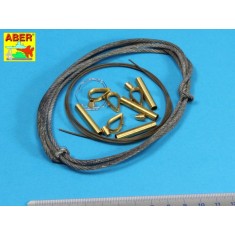 1/16 Tow Cables & Track Cable with Brackets for Tiger I, King Tiger & Panther kits
