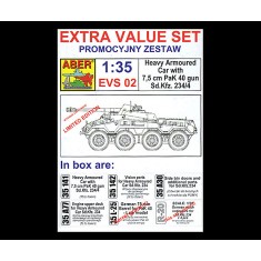 1/35 SdKfz.234/4 Heavy Armoured Car with 7.5cm PaK40 Gun Detail Set for Italeri kits