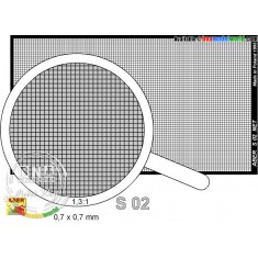 Photo-etched Net 0.7mm x 0.7mm (Net Dimension without frame: 75mm x 42mm)