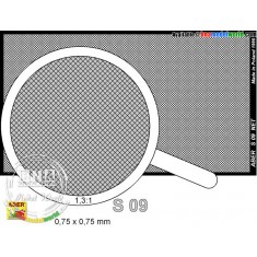 Photo-etched Net 0.75mm x 0.75mm (Net Dimension without frame: 75mm x 42mm)