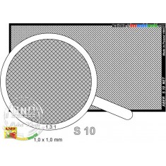 Photo-etched Net 1.0mm x 1.0mm (Net Dimension without frame: 75mm x 42mm)