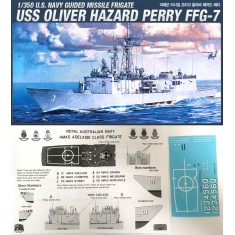 1/350 USS Oliver Hazard Perry FFG-7 (Australian Adelaide-class Frigate Decals Included)