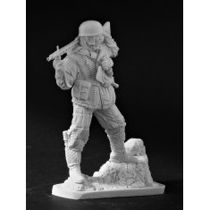 1/16 German Paratrooper with MG42 in Russia