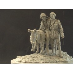 1/24 (75mm) ANZAC's with Donkey, Gallipoli (2 Resin Figures+1 Donkey)
