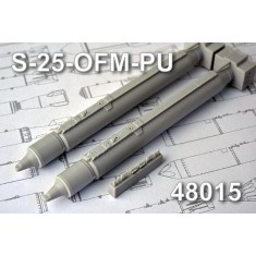 1/48 S-25-OFM-O-25L Unguided Air-Launched Rocket (2 Rockets w/O-25L Launchers)