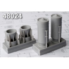 1/48 RBK-500 ShOAB-0.5 500kg Cluster Bomb Loaded (2pcs) w/Fragmentation Submunitions