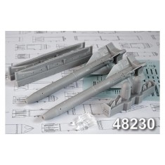 1/48 Kh-25ML Short Range Air to Surface Missile Set (2pcs)& APU-68UM2 Launcher Set (2pcs)