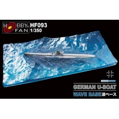 1/350 "Ocean Waves" Ship Diorama Base (29.5 x 11.8 x 3.2cm) for German U-Boat
