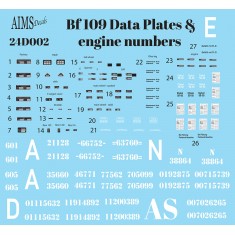 Decals for 1/24 Messerschmitt Bf 109 Data Plates and Engine Numbers