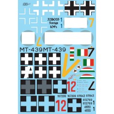 Decals for 1/32 Messerschmitt Bf 109 in Foreign service