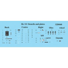 1/32 Heinkel He-111H-6 Stencils and Plates Decal
