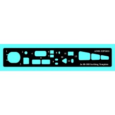 1/32 Junkers Ju-88/Ju-188/Ju-388' Panel Scribing Template for Revell kits
