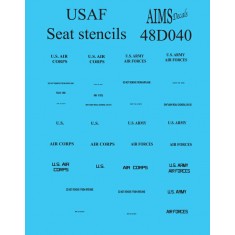 1/48 USAF Bombers Seat Stencils Decal