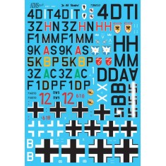 1/72 Junkers Ju 88 Bomber Decals