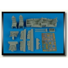 1/48 F-16B Mlu Fighting Falcon Cockpit Set for Hasegawa kit