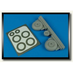1/48 C-47 Dakota Wheels & Paint Masks for Trumpeter kit
