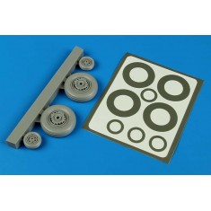 1/48 Grumman S2F Tracker Wheels & Paint Masks for Kinetic Model kits 