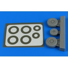1/48 L-39ZA Albatros Wheels & Paint Masks for Trumpeter kits