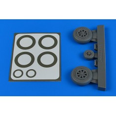 1/48 Saab J-29 Tunnan Wheels & Paint Masking for Pilot Replicas kits