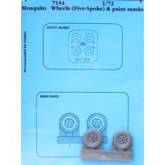 1/72 Mosquito Wheels + Paint Mask for Tamiya kit